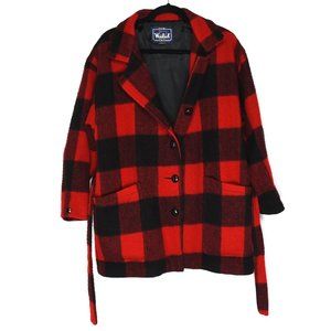 Vintage Woolrich Red and Black Buffalo Plaid Coat